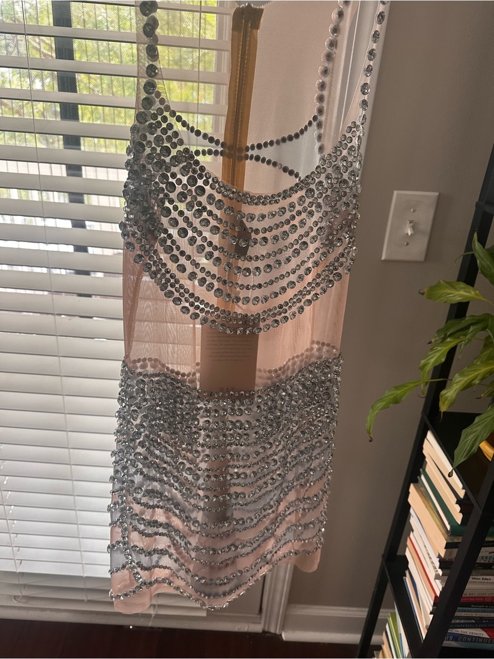 Embellished Sheer Beaded Dress